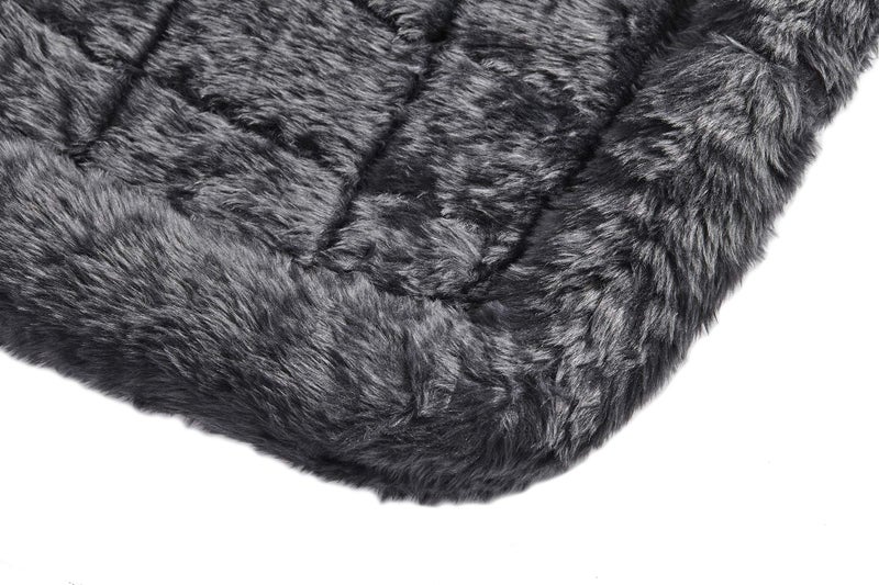 New World Dog Bed â€“ Gray Faux Fur Bolster, Ultra-Soft and Machine Washable, Fits 42-Inch Crates and Carriers, for Large Sized Breeds - Image 3